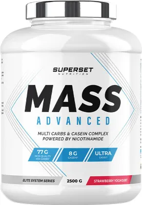 Image de Gainers - Superset Nutrition - MASS ADVANCED (2,5kg) - Saveur Fraise Yogourt