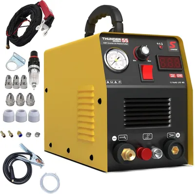 Immagine prodotto di Tagliassteel a plasma senza contatto, con accensione pilota e inverter IGBT - Potenza di taglio di 55 ampere, fino a 14 mm