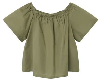 Productafbeelding van NAME IT meisjes top, model Deniza, korte mouwen, groen, maat 134/140 cm