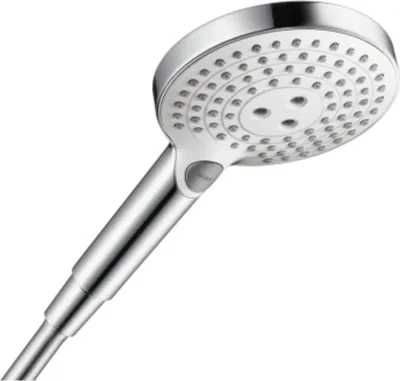 Zdjęcie produktu dla Hansgrohe Raindance Select S, Ręczna słuchawka prysznicowa, Chrom, Biały, Ściana
