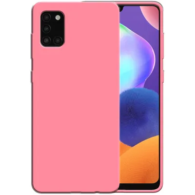 Zdjęcie produktu dla Etui silikonowe Smartphonica do Samsung Galaxy A31 z miękkim wnętrzem - różowe