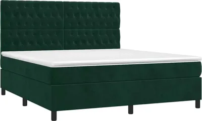 Productafbeelding van vidaXL Boxspringbed met matras, donkergroen, 180x200 cm, fluweel