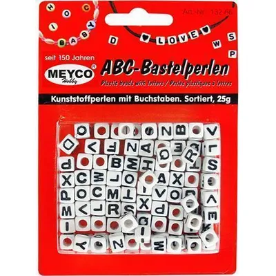 Produktbild von Meyco ABC Bastelperlen Buchstaben Perlen sortiert ca 100 Stück