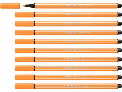 Produktbild von STABILO Premium-Filzstift - Pen 68 - 10er Pack - neonorange