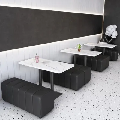 Produktbild von Polstersessel, Restaurantstuhl, Caféstuhl, Lounge-Sessel, Modernes Design mit vertikalen Steppmuster, Komfortable Polsterung, Bankstuhl 120*40*45cm