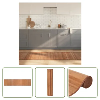 Produktbild von The Living Store Teppich Rechteckig Natur 70x300 cm Bambus