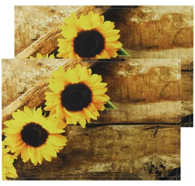 Immagine prodotto di Tovagliette tessili CLOTH girasoli in legno set di 2 45x30 cm