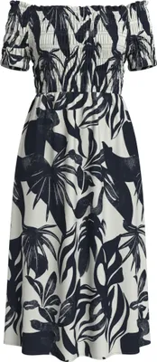 Produktbild von VILA Geblümtes Off-Shoulder Midi-Kleid mit Raffung Größe: 38