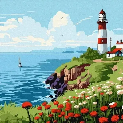 Immagine prodotto di Dipingere seguendo i numeri - Faro su... - Ideyka
