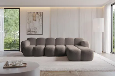 Produktbild von ALTDECOR Ecksofa - Miko-L2 - 302x205x75 - Braun Corner Sofa Eckcouch Couch L-Form, rechts angeordnet