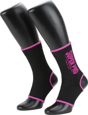 Produktbild von Super Pro Combat Gear Knöchelschützer Schwarz/Rosa M