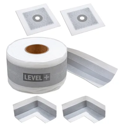 Zdjęcie produktu dla Zestaw do Hydroizolacji Prysznic Taśma Uszczelniająca G05 15mb Narożnik 2szt Mankiet 2szt. Level+ SET_EZ8