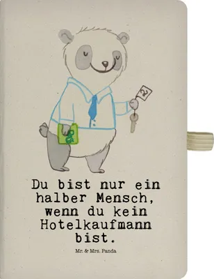 Produktbild von Mr. & Mrs. Panda Kladde Hotelkaufmann Herz - Transparent - Geschenk, Journal, notizbuch, a4, Spruch, Ausbildung, Adressbuch, Tagebuch, Lustig, Hotelfachmann, Witzig