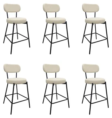 Immagine prodotto di Sgabelli isola bar metallo velluto H65cm CELESTE