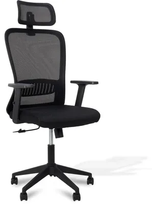 Ergonomischer Bürostuhl, voll verstellbar, schwarz, 140 kg