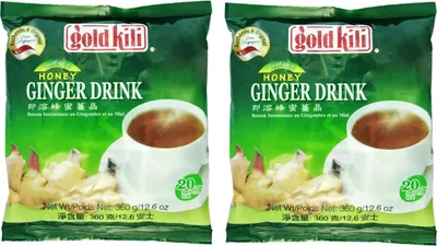 Produktbild von [ 2x 360g ] Gold Kili Instant Ingwergetränk Großpackung | insgesamt 40 Portionen á 18g | Ginger Drink