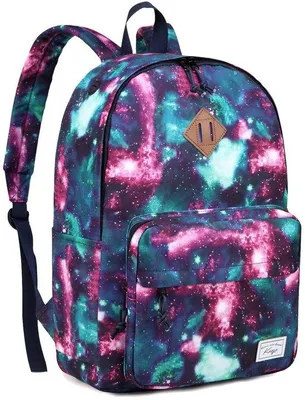Image de Sac à dos d'école classique et léger pour hommes, femmes, garçons, filles et adolescents, de couleur violette