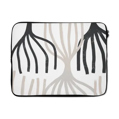 Produktbild von MuchoWow® Laptop Hülle 17 Zoll Laptoptasche Linie - Pastell - Abstrakt - Muster - Zipper - Schutzabdeckung