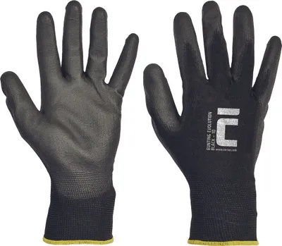 Immagine prodotto di BUNTING EVOLUTION NERO Guanti in nylon Guanti da lavoro Rivestimento in poliuretano Nero Taglia 10 (XL) 12 paia