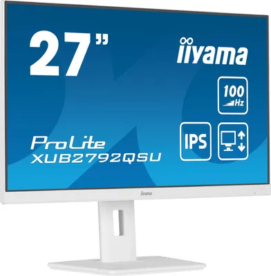 Immagine prodotto di IIYAMA iiyama ProLite 27" QHD con tecnologia IPS, hub USB, frequenza di aggiornamento di 100 Hz e supporto regolabile in altezza di 150 mm