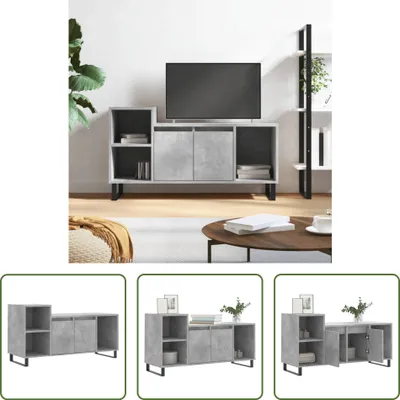 Produktbild von The Living Store TV-Schrank Betongrau 100x35x55 cm Holzwerkstoff
