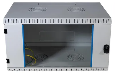 Produktbild von EFB 48,26cm Wandgehaeuse GRAU 6HE Tiefe 400mm 1-teilig komplett vormontiert RAL7035 Seitenwaende abnehmbar Abschliessbar