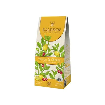Obrázek produktu pro EALDWIN Lemon & Cherry 20g (10 pyramid, černý čaj)
