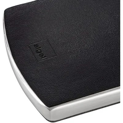 Produktbild von SIGEL VZ121 Visitenkarten-Etui "Snap" Lederoptik, schwarz, silber