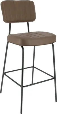 Image de Tabouret de restaurant en SIMILI CUIR Marron pour Interieur