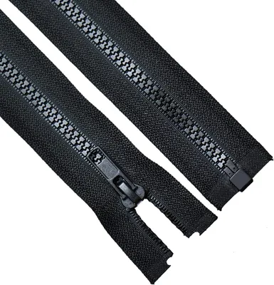 Produktbild von Reißverschluss aus Kunststoff, teilbar, #5 - 2 Stück - 114 cm - schwarz