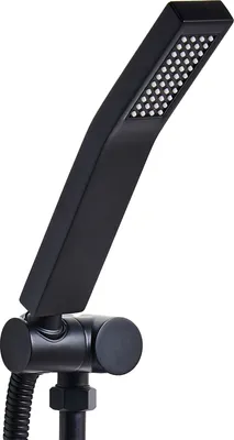 Produktbild von BELIANI Handbrause Schwarz Metall Rechteckig Stab 1 Strahlart Modern Klassisch Duschkopf Badezimmer Stabhandbrause Stabbrause