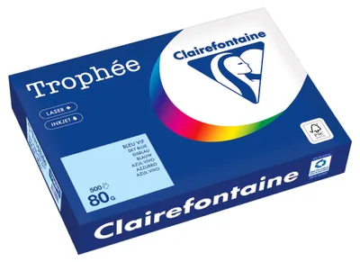 Obrázek produktu pro Clairefontaine Trophée, Kopírování, A4 (210x297 mm), 500 listy, 80 g/m², Arctic blue