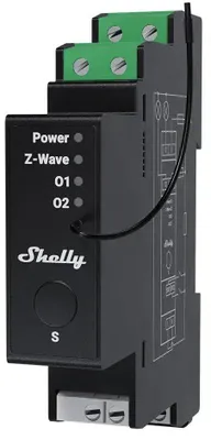 Immagine prodotto di Sterownik dwukanałowy na szynę DIN Z-Wave Shelly Wave Pro 2PM LR