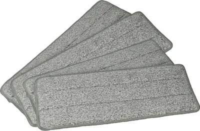 Produktbild von vhbw 4x Wischbezug kompatibel mit Clean Maxx 09996 Wischmopp - Ersatzkopf, Polyester Grau Weiß
