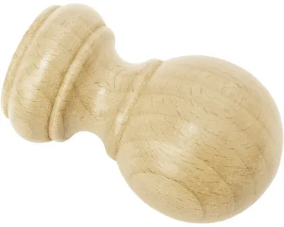 Produktbild von Gardinia Endstück Kugel für Ø 25 mm buche cm