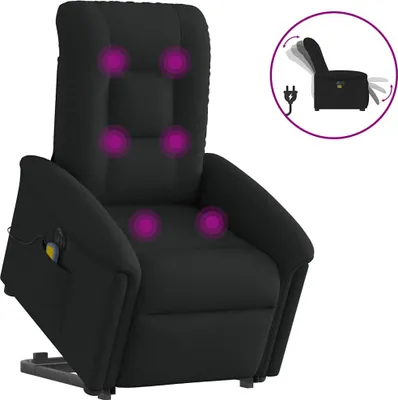 Obrázok produktu pre Elektrické masážne kreslo so stojacou pomôckou čierna látka