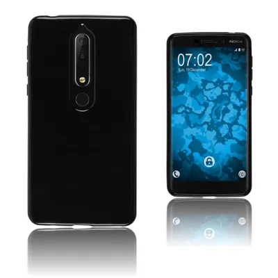 Produktbild von PhoneNatic Case kompatibel mit Nokia 6.1 (2018) - schwarz Silikon Hülle Cover
