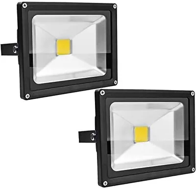 Produktbild von Greenmigo 2X 20W LED Lampe Fluter Scheinwerfer IP65 Kaltweiss Schwarz Aluminium Flutlicht Wasserdicht Strahler