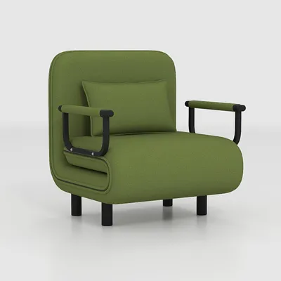 Imagen del producto de Sofá cama - Sofá convertible - Cama sofá - Sofá cama - Sofá cama compacto azul - Respaldo y reposacabezas ajustables
