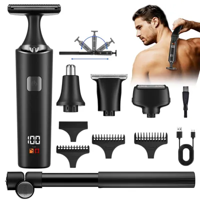 Produktbild von Rückenrasierer Herren 5 in 1 Ausziehbarer Griff Intimrasierer Mann