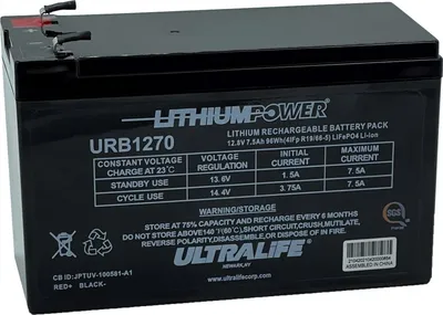 Produktbild von Ultrallife URB1270, LiFePo4 Batterie 12V 7,5Ah