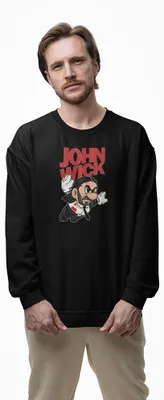 Produktbild von D&B Design Uni Pullover SWMO00027 John Wick Schwarz-Größe XL