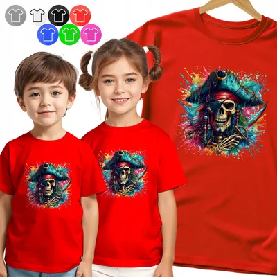 Produktbild von Kinder T-Shirt - Pirat - CZASZKA W KAPELUSZU für Jungen - S