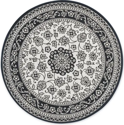 Produktbild von In- & Outdoor Teppich Rund FINN Nomia Schwarz, Ø120 cm