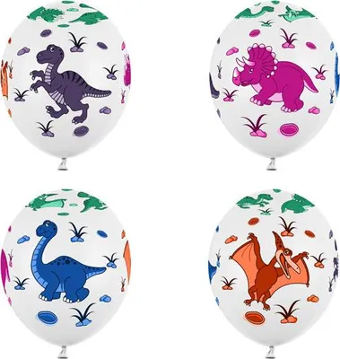 Obrázek produktu pro 10 balónků, " Dinosaurus " latex, průměr 30 cm