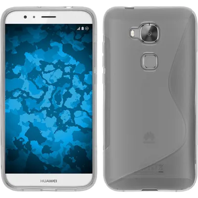 Produktbild von PhoneNatic Case kompatibel mit Huawei G8 - clear Silikon Hülle S-Style + 2 Schutzfolien
