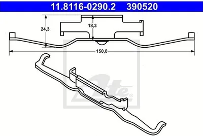 Produktbild von ATE Feder, Bremssattel 11.8116-0290.2
