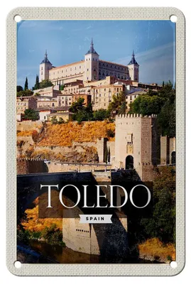 Produktbild von Blechschild Reise 12x18cm Tolerado Spain Altstadt Reiseziel Dekoration