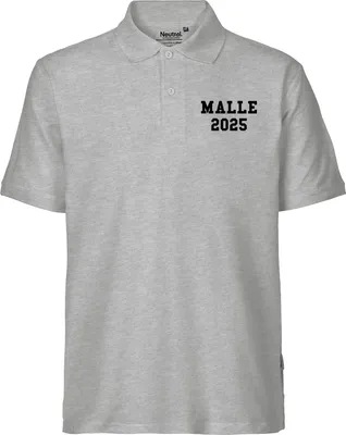 Produktbild von Huuraa Herren Polo Shirt Malle 2025 Mallorca 3XL Sport Grey Bio Baumwolle Fairtrade Poloshirt Geschenkidee