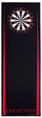 Produktbild von Kingpower Dartteppich mit Abwurflinie, Dart Zubehör mit Motiv, Dartmatte mit Oche, pflegeleichter Teppich rutschfest , Auswahl:Design 2 - 237 x 80 cm
